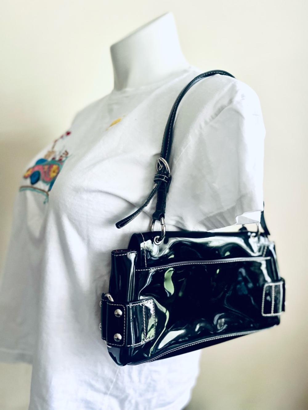 Y2K Patent Leather hobo